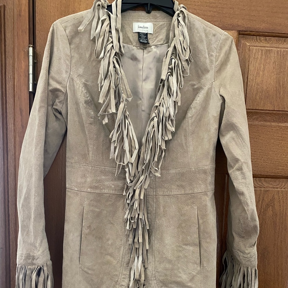 Ladies Vintage Suede Fringed Jacket